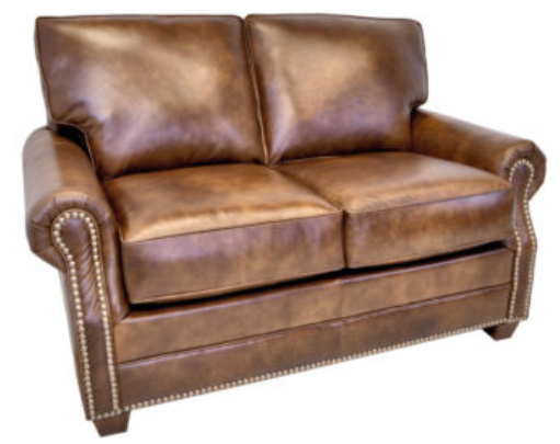 Leather Loveseat, 59W x 37D x 37H Leather Loveseat, 59W x 37D x 37H